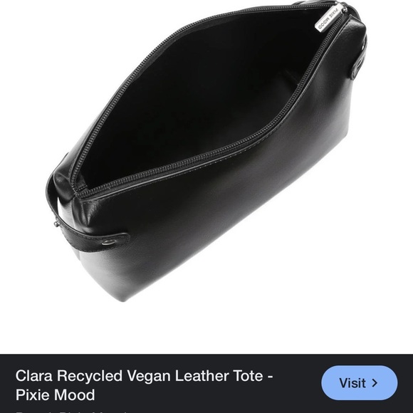 Pixie Mood Black Tote Bag Sleek Structured Design - Picture 2 of 6